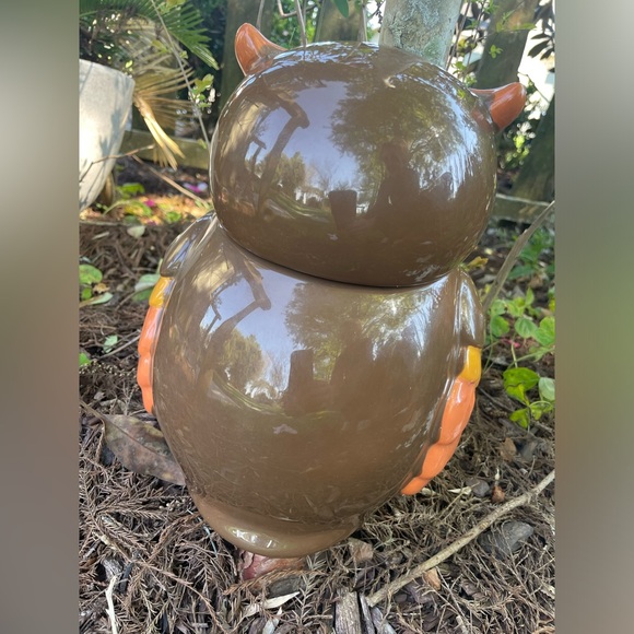 BETTER HOMES and GARDENS Heritage Collection Owl Ceramic Cookie Jar 🤎🧡🍪🦉 - Picture 6 of 13